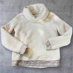 5x$25 Like New Lands' End Sherpa Funnel Neck Cozy Sweatshirt, 14